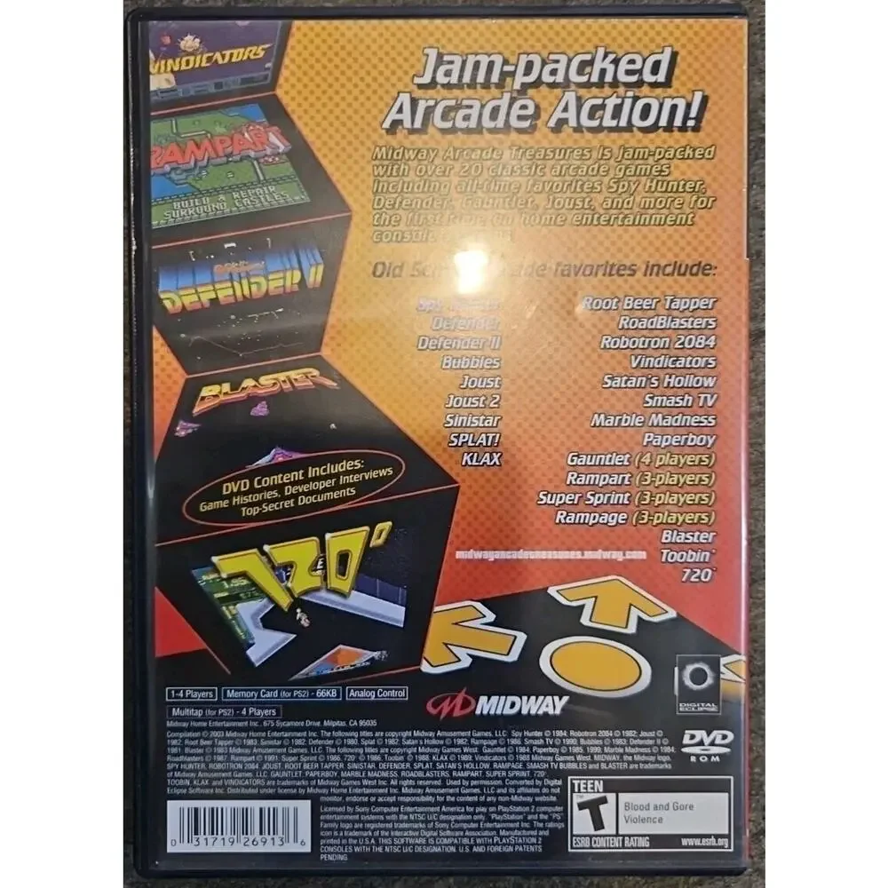 Midway Arcade Treasures - Sony PlayStation 2